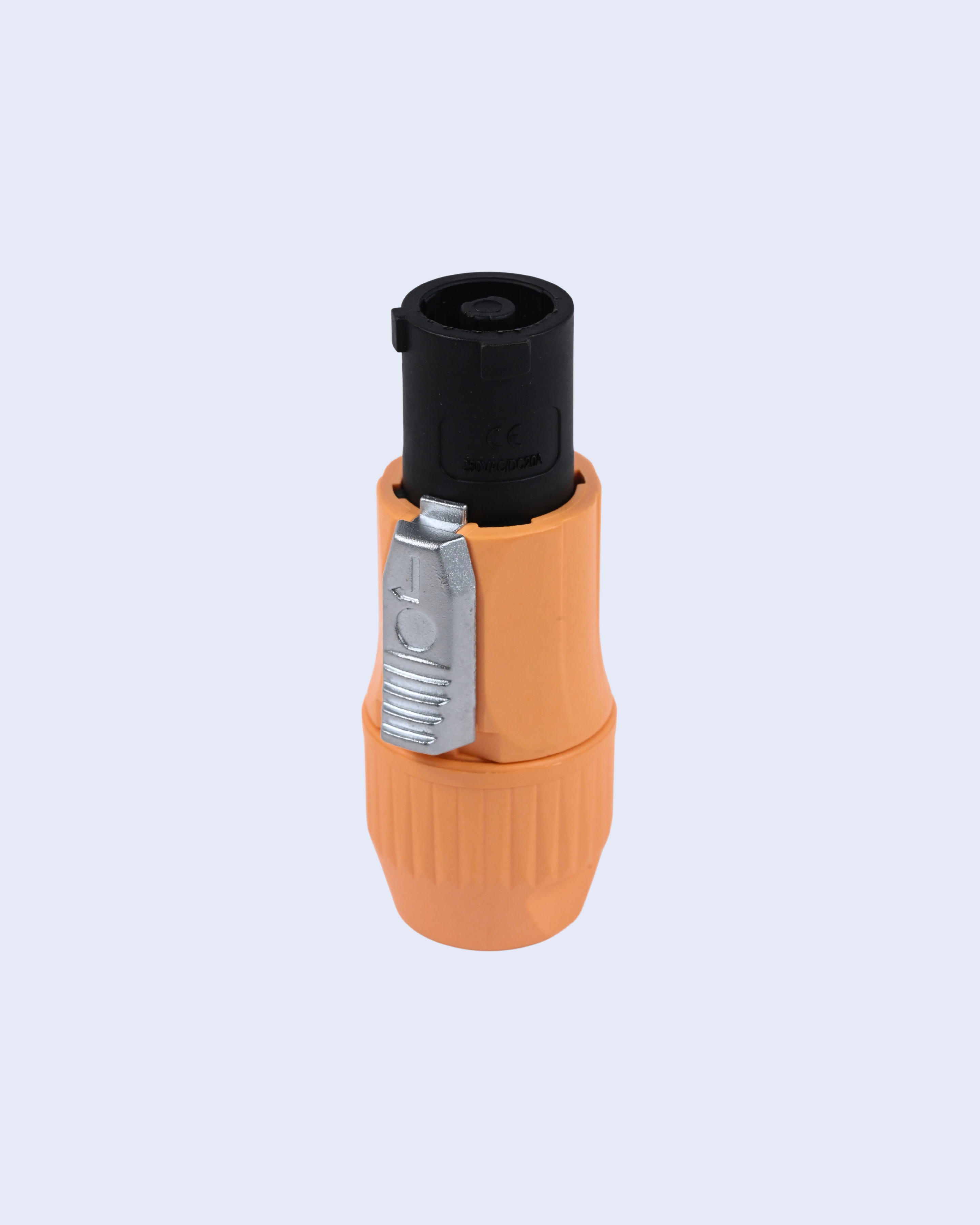 CALIBAN Cylindrical Connector – 20A 3-Core Waterproof &amp; Fireproof Aviation Power Outlet (IP65, Yellow)
