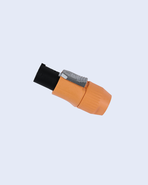 CALIBAN Cylindrical Connector – 20A 3-Core Waterproof &amp; Fireproof Aviation Power Outlet (IP65, Yellow)