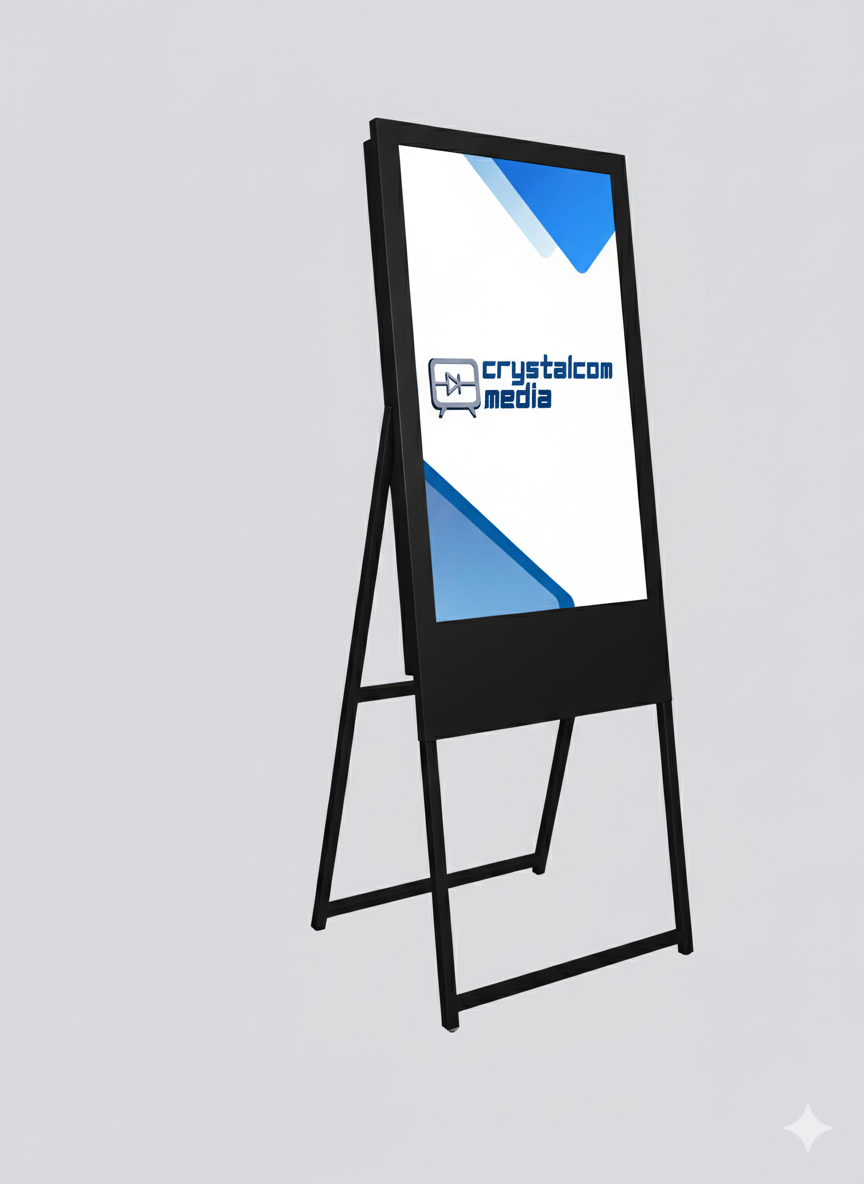 A-Frame Digital Standee – Portable LED Display (32", 43", 55")