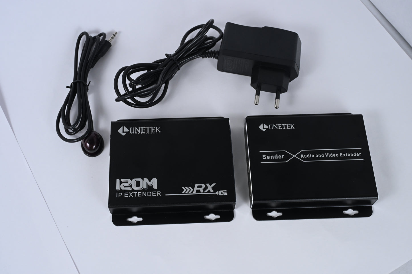 Linetek 120M HDMI KVM Extender – 4K UHD @30Hz Over CAT6/7 | Keyboard & Mouse Control | HDMI Loop-Out